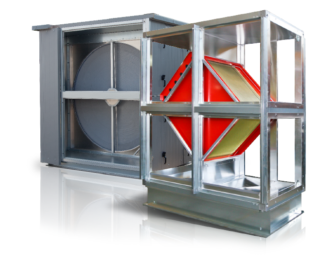 Rotary heat exchanger for heat and humidity recovery  with high efficiency / Plate heat exchanger